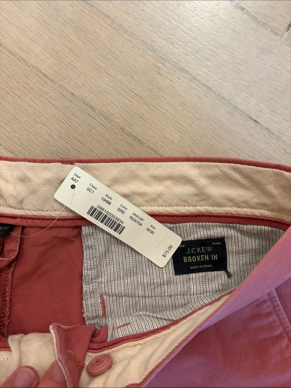 J. Crew Red Cotton Chinos